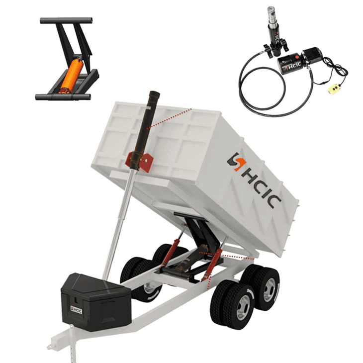 Цилиндр гидравлического масла больших тонн HSG высокого давления для трейлера сброса